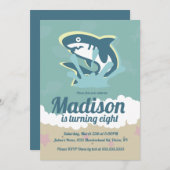 Invitation de fête d'anniversaire pour filles à th (Devant / Derrière)