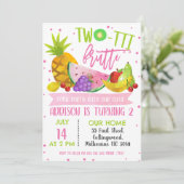 Invitation de fête d'anniversaire pour filles deux (Debout devant)