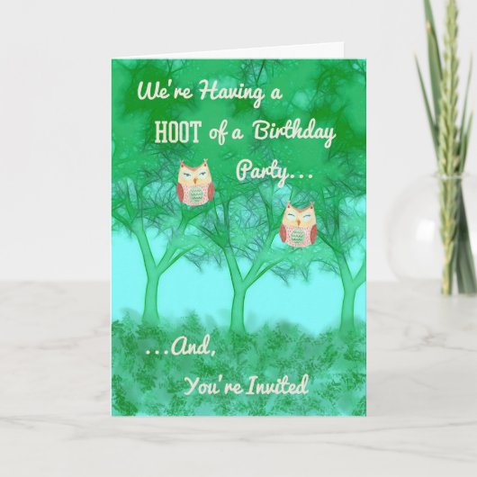 Invitation de fête d'anniversaire pour garçon ou f (Devant)