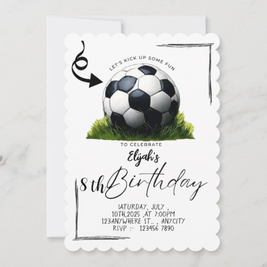 Invitation de fête d'anniversaire pour garçons (Devant)