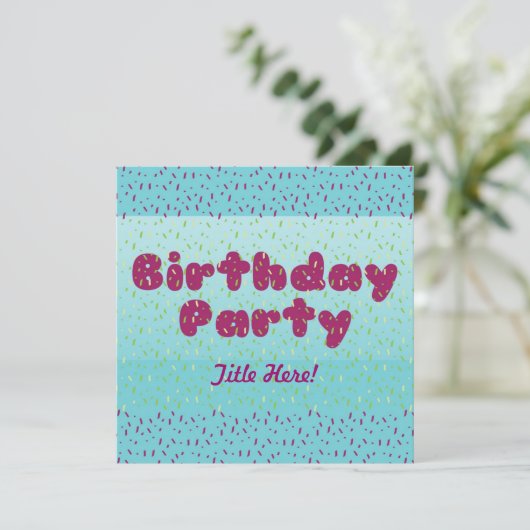 Invitation de fête d'anniversaire - pour les (Debout devant)