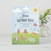 Invitation de fête d'anniversaire pour les enfants (Debout devant)