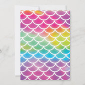 Invitation de fête d'anniversaire pour les filles (Dos)