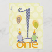 Invitation de fête d'anniversaire pour les garçons (Devant / Derrière)