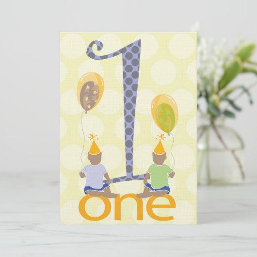 Invitation de fête d'anniversaire pour les garçons (Debout devant)