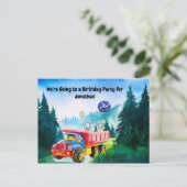 Invitation de fête d'anniversaire pour un garçon d (Debout devant)