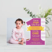 Invitation de fête d'anniversaire Première fille v (Debout devant)