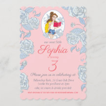 Invitation de fête d'anniversaire, Princesse moder