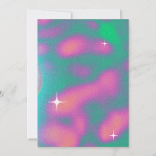 Invitation de fête d'anniversaire Retro y2k (Dos)