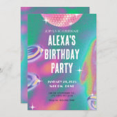 Invitation de fête d'anniversaire Retro y2k (Devant / Derrière)