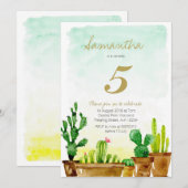 Invitation de fête d'anniversaire réussie (Devant / Derrière)