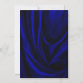 Invitation de fête d'anniversaire royale bleue et (Dos)