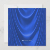 Invitation de fête d'anniversaire royale bleue et (Dos)
