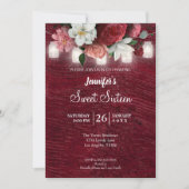 Invitation de fête d'anniversaire Rustic Lights Fl (Devant)