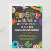 Invitation de fête d'anniversaire sensorielle (Devant)