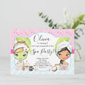 Invitation de fête d'anniversaire spa (Debout devant)