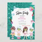 Invitation de fête d'anniversaire spa (Devant / Derrière)