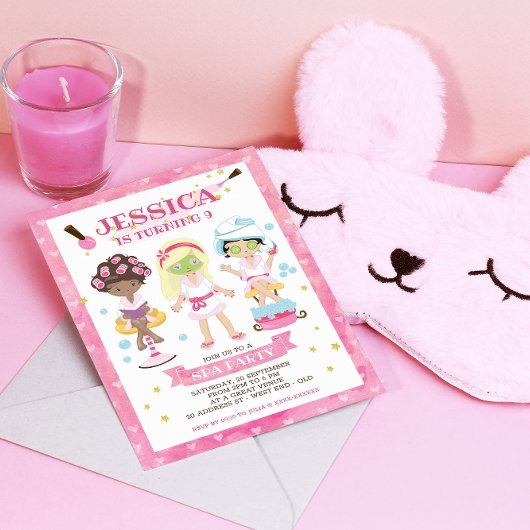 Invitation de fête d'anniversaire spa