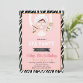 Invitation de fête d'anniversaire spa (Debout devant)