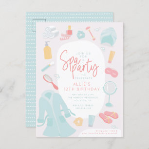 Invitation de fête d'anniversaire spa