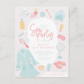 Invitation de fête d'anniversaire spa (Devant)