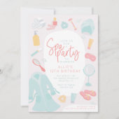 Invitation de fête d'anniversaire spa (Devant)
