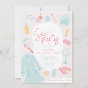 Invitation de fête d'anniversaire spa