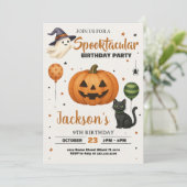 Invitation de fête d'anniversaire Spooktacular (Debout devant)