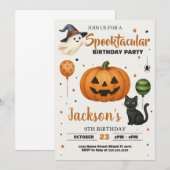 Invitation de fête d'anniversaire Spooktacular (Devant / Derrière)