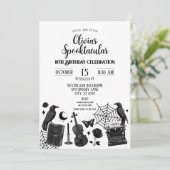 Invitation de fête d'anniversaire Spooktacular (Debout devant)
