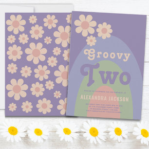 Invitation de fête d'anniversaire super deux rétro