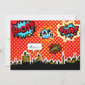 Invitation de fête d'anniversaire Superhero (Dos)