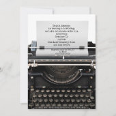 Invitation de fête d'anniversaire sur vieille mach (Devant)