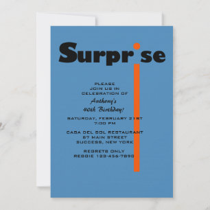 Invitation de fête d'anniversaire surprise