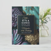 Invitation de fête d'anniversaire surprise, abstra (Debout devant)