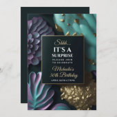 Invitation de fête d'anniversaire surprise, abstra (Devant / Derrière)