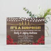 Invitation de fête d'anniversaire surprise avec ro (Debout devant)