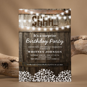 Invitation de fête d'anniversaire surprise dans un