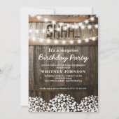Invitation de fête d'anniversaire surprise dans un (Devant)