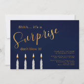 Invitation de fête d'anniversaire surprise Navy – (Devant)