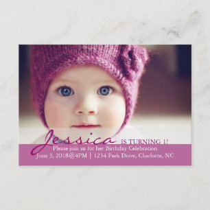 Invitation de fête d'anniversaire Tourner 1 !