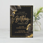 Invitation de fête d'anniversaire tropical personn (Debout devant)