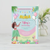 Invitation de fête d'anniversaire tropicale Ethniq (Debout devant)