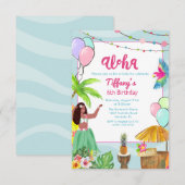 Invitation de fête d'anniversaire tropicale Ethniq (Devant / Derrière)