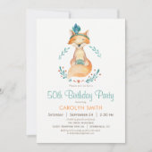 Invitation de fête d'anniversaire turquoise et ora (Devant)