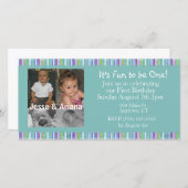 Invitation de fête d'anniversaire Twins (Devant / Derrière)