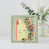 Invitation de fête d'anniversaire vintage (Debout devant)