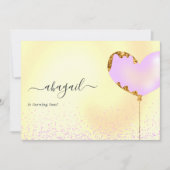 Invitation de fête d'anniversaire violet et or (Devant)