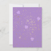 invitation de fête d'anniversaire violette (Dos)