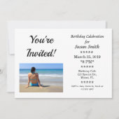 Invitation de fête d'anniversaire Vous êtes invité (Devant)